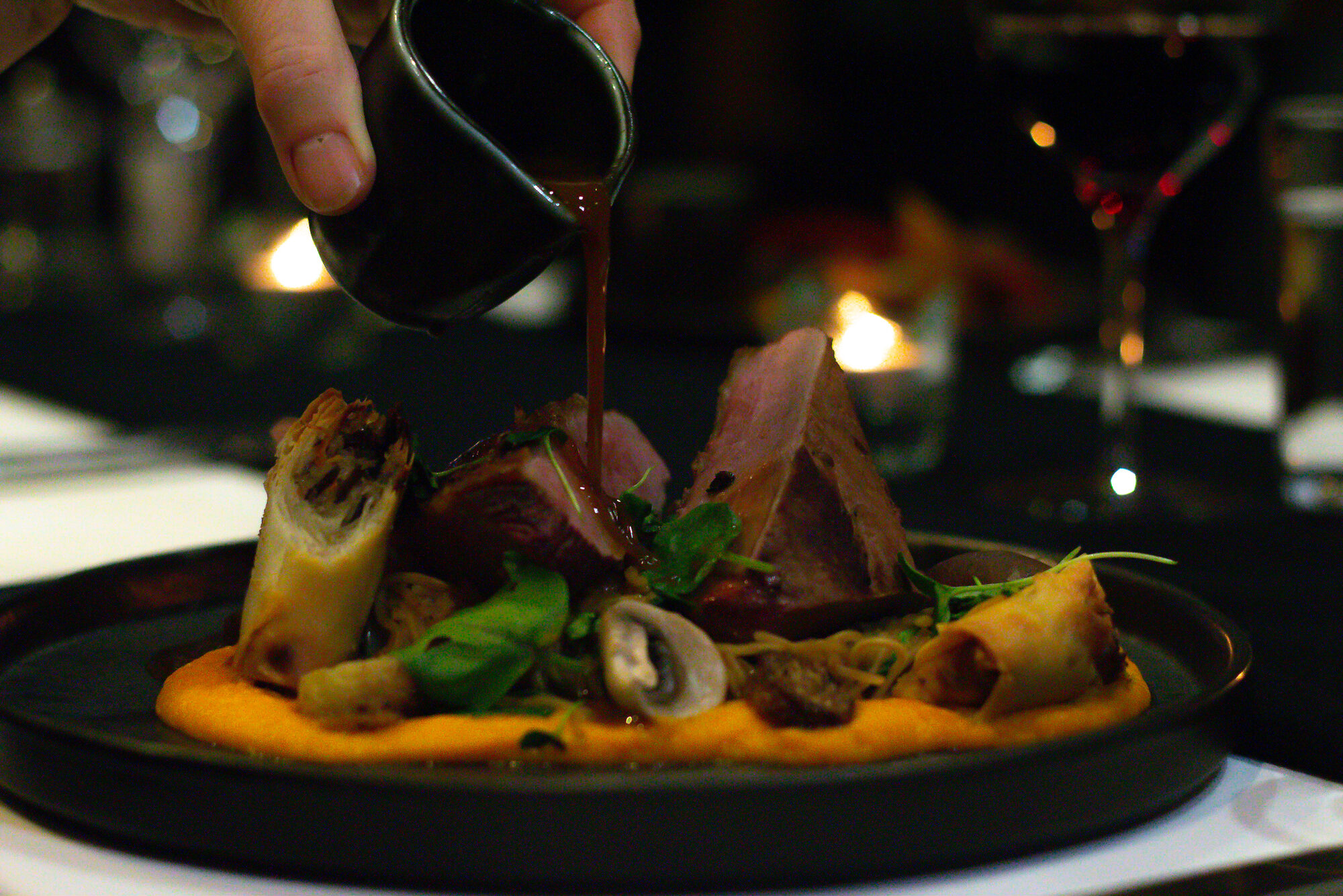 Dinner plated by the chef