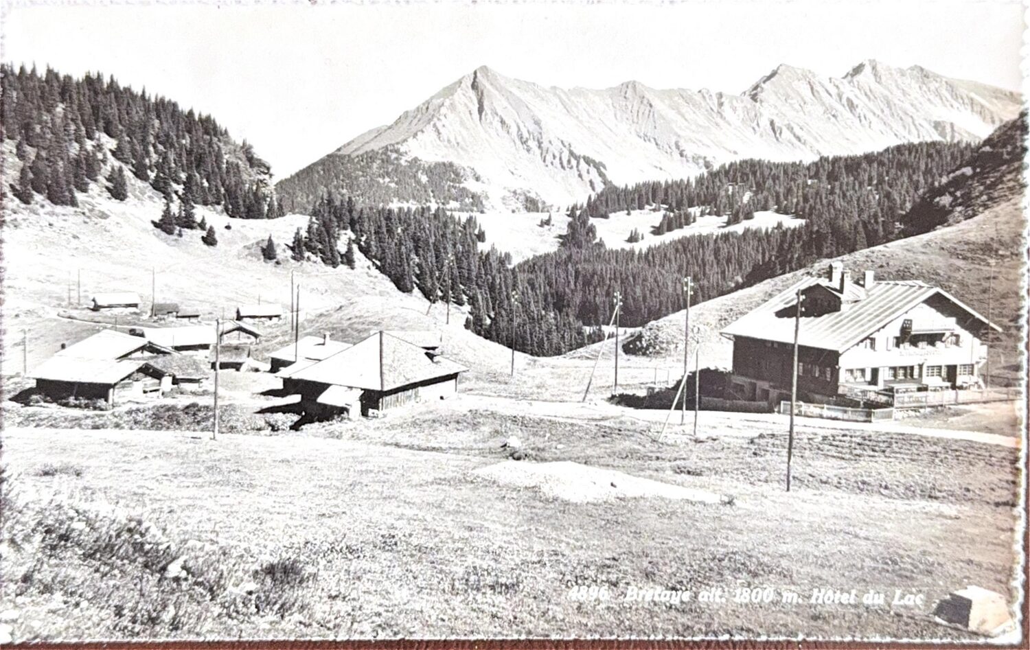 Vintage postcard: Hôtel du Lac, Bretaye