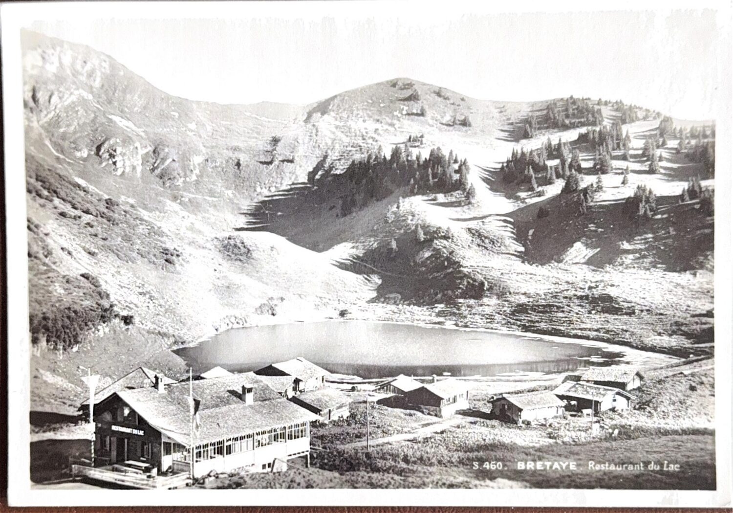 Vintage postcard: Restaurant du Lac, Bretaye