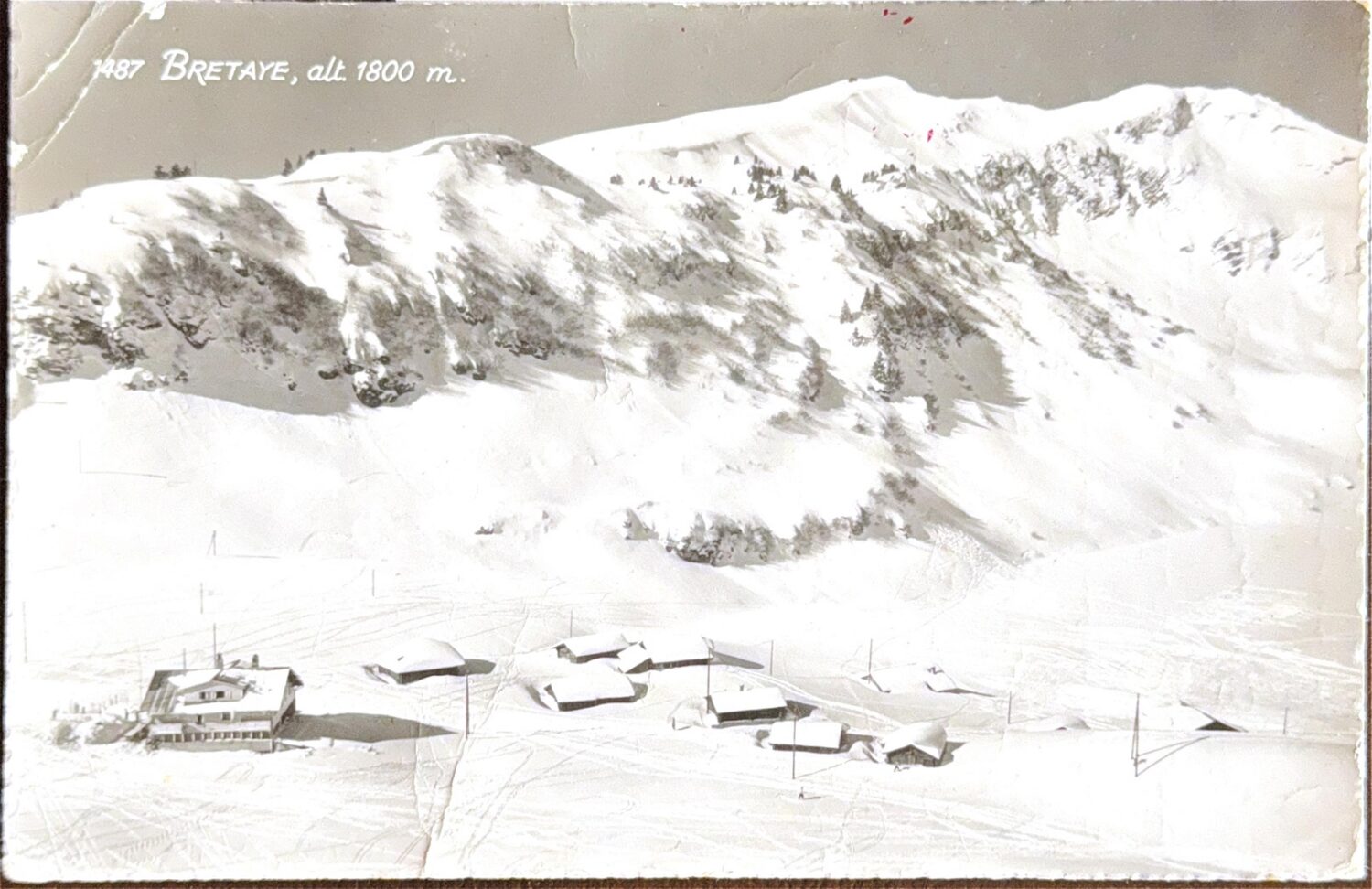 Vintage postcard: Bretaye in winter