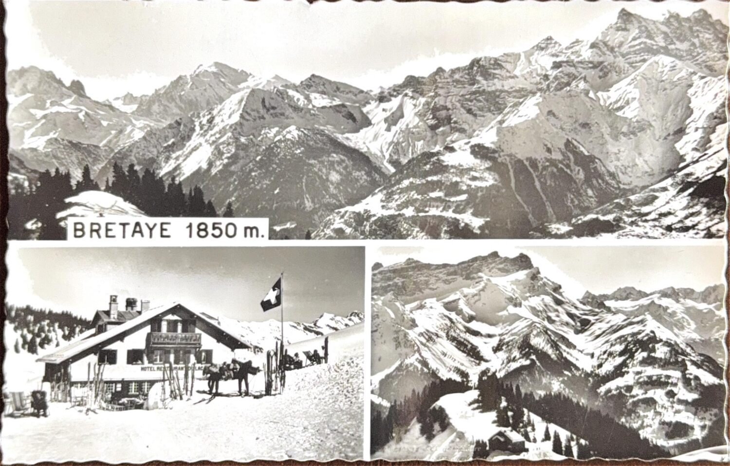 Vintage postcard: Bretaye, multiple views