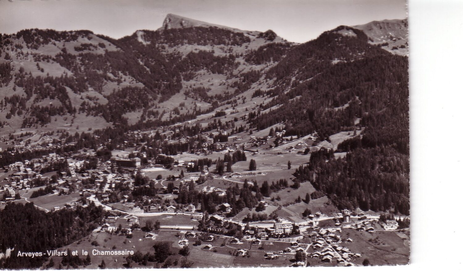 Vintage view of Villars and the Chamossaire